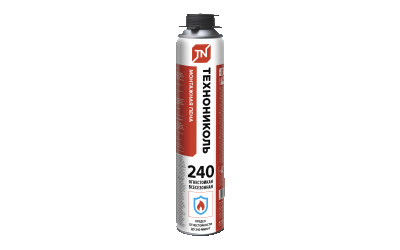 Пена монтажная ТЕХНОНИКОЛЬ 240 PROFESSIONAL огнестойкая, 12*950 гр.