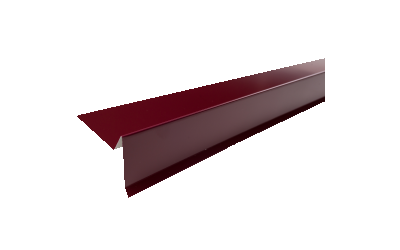 Планка торцевая полиэстер RAL 3005 красная, шт.